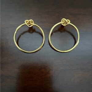 Kate Spade Love Me Knot Gold Hoop Earrings